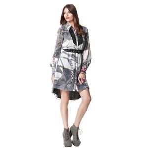 Kirna Zabete long sleeve chiffon shirt dress